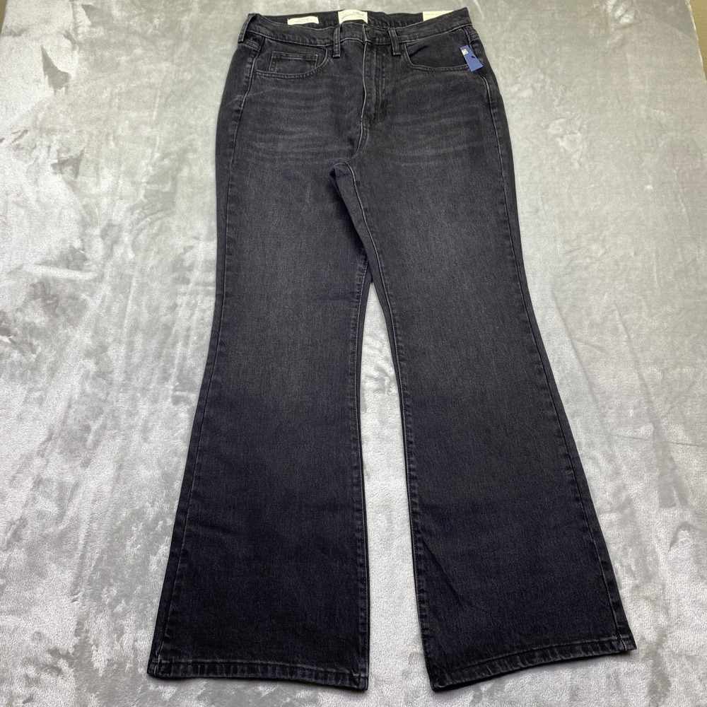Universal Thread High Rise Flare Jeans Black Comfort Stretch Sz 10S Fits 30" NWT